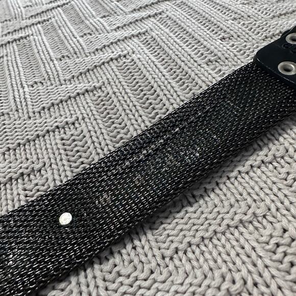 Vintage silver mesh embellished belt size 34 main image 4